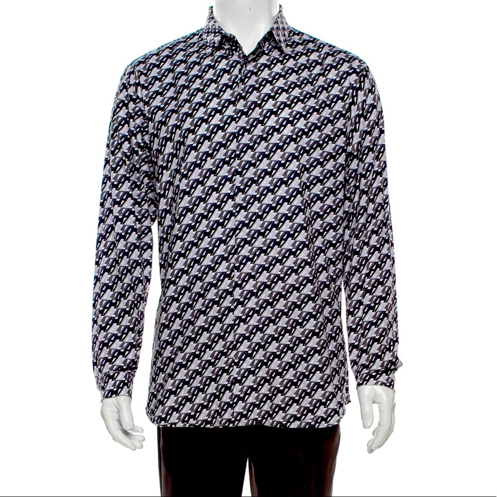 DIOR HOMME Printed Long Sleeve Shirt M